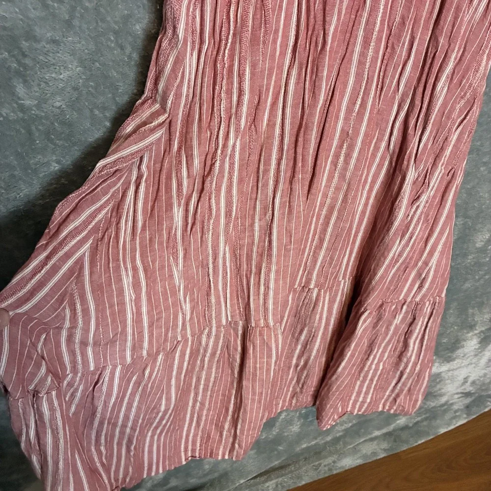 Old Navy Womens Waist Defined Braided Dobby Stripe Maxi Sundress S Boho Chic